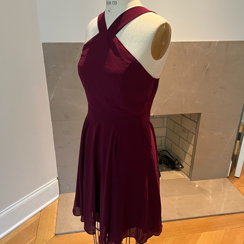 Lulu's Strapless Wine Dress